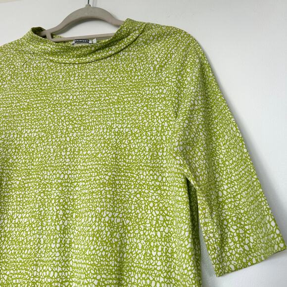 EUC Marimekko 100% Cotton Dress Medium Lime Green White Abstract Print Tunic - Picture 5 of 16
